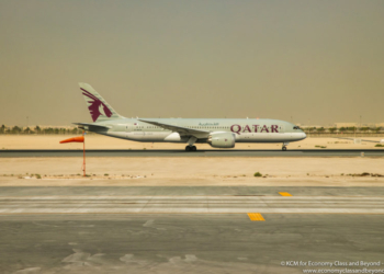 Qatar Airways Boeing 787-8 Dreamliner taxiing at Hamad International Airport