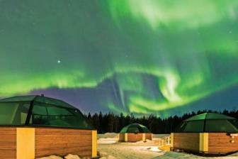 Scenic sights such as the Northern Lights, as seen from SnowHotel, have been popular with tourists. (Photo provided to China Daily)