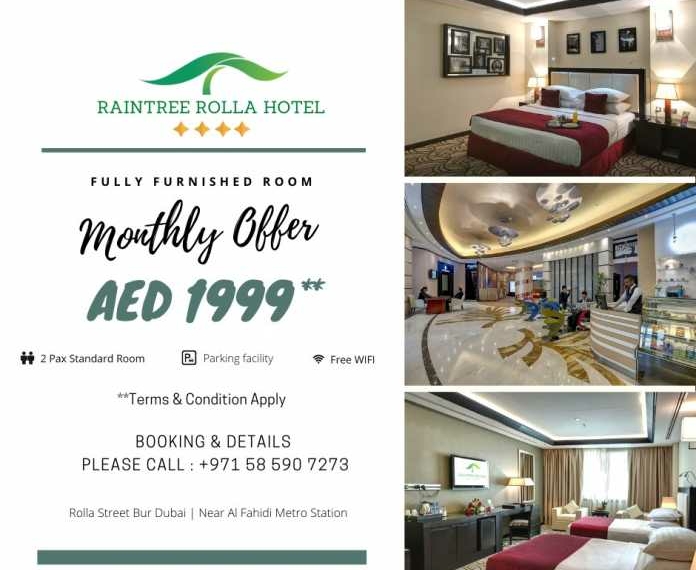 RainTree Rolla Hotel – An impressive place for stay in Dubai