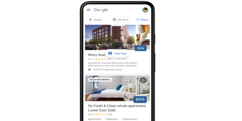 Google Travel adds vacation rentals alongside hotels in search results - Travel News, Insights & Resources.