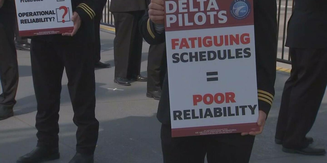 Delta pilots protest saying record number of overtime hours is - Travel News, Insights & Resources.