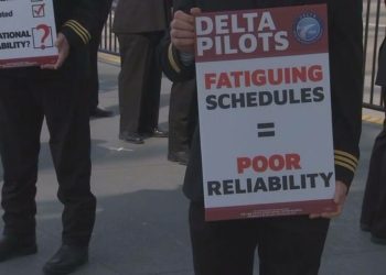 Delta pilots protest saying record number of overtime hours is - Travel News, Insights & Resources.