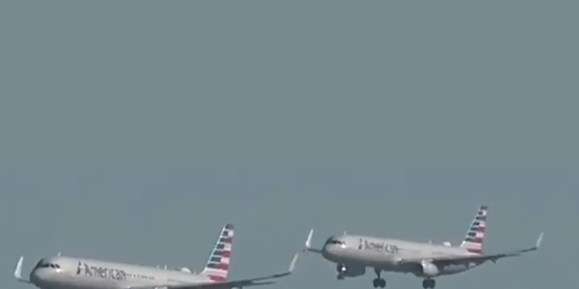 WATCH Two American Airlines A321 Flights Land Side By Side - Travel News, Insights & Resources.