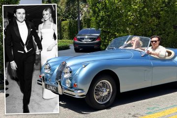 Brooklyn and Nicola ride in £500k Jag as first official wedding pics emerge