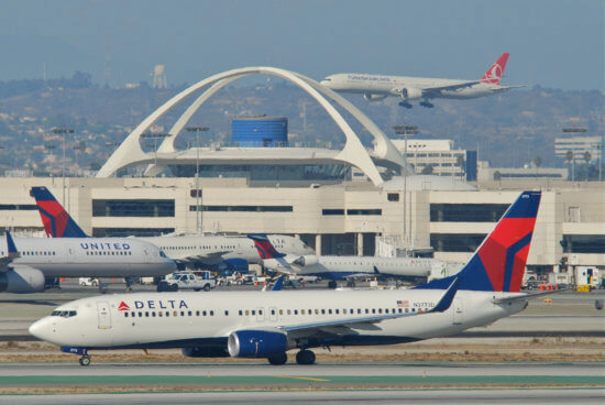 Delta Airlines terminal at LAX exterior