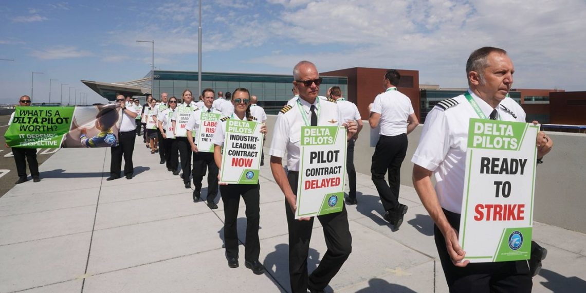 Delta pilots picket across the country ahead of the holiday - Travel News, Insights & Resources.