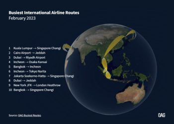 Februarys Busiest Airline Routes Dominated by Asia Pacific and Middle.jpgkeepProtocol - Travel News, Insights & Resources.