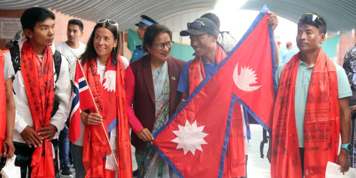 Harila Sherpa receive grand welcome at TIA - Travel News, Insights & Resources.