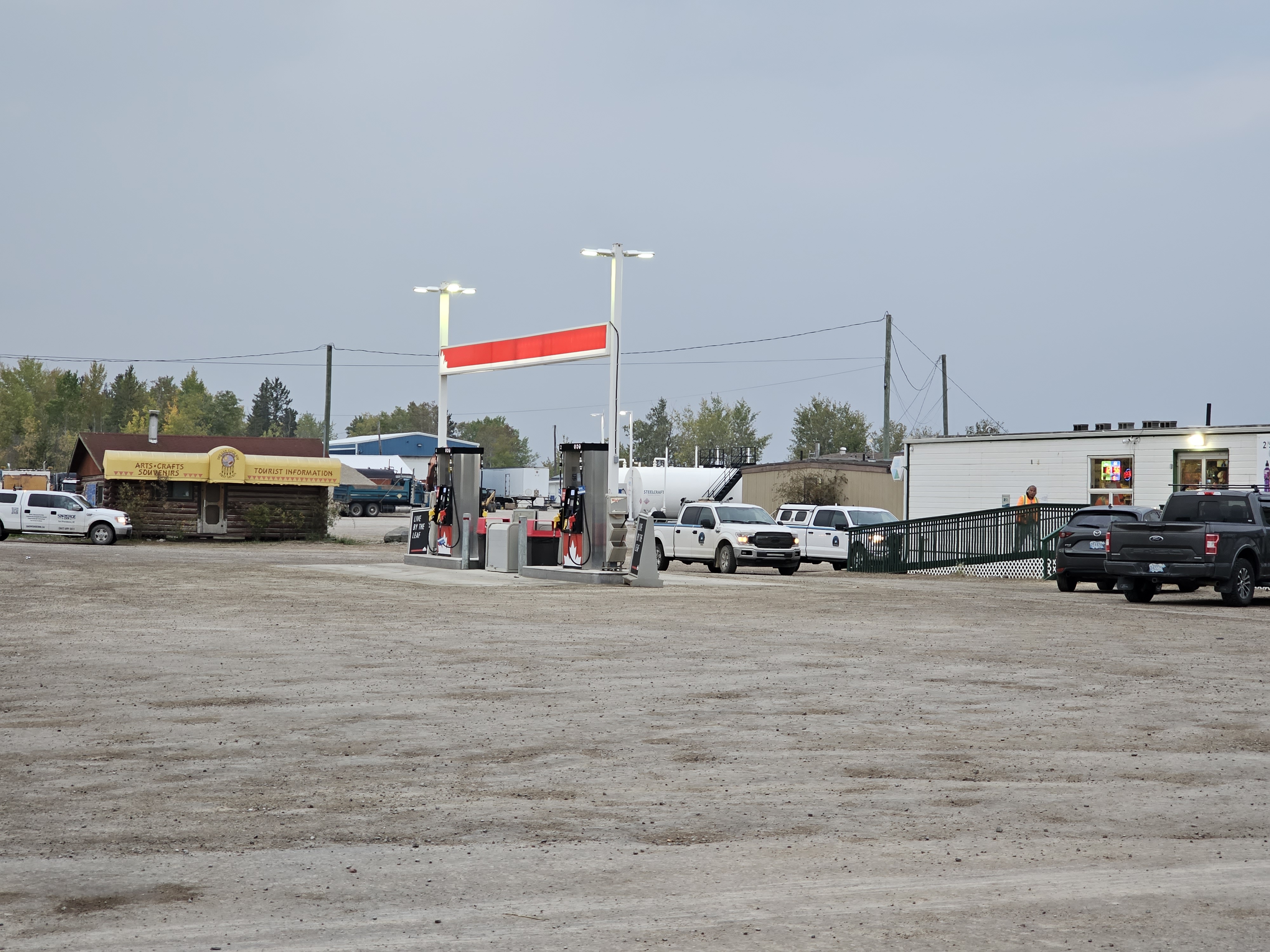 Big River gas station on the morning of September 6, 2023. Ollie Williams/Cabin Radio