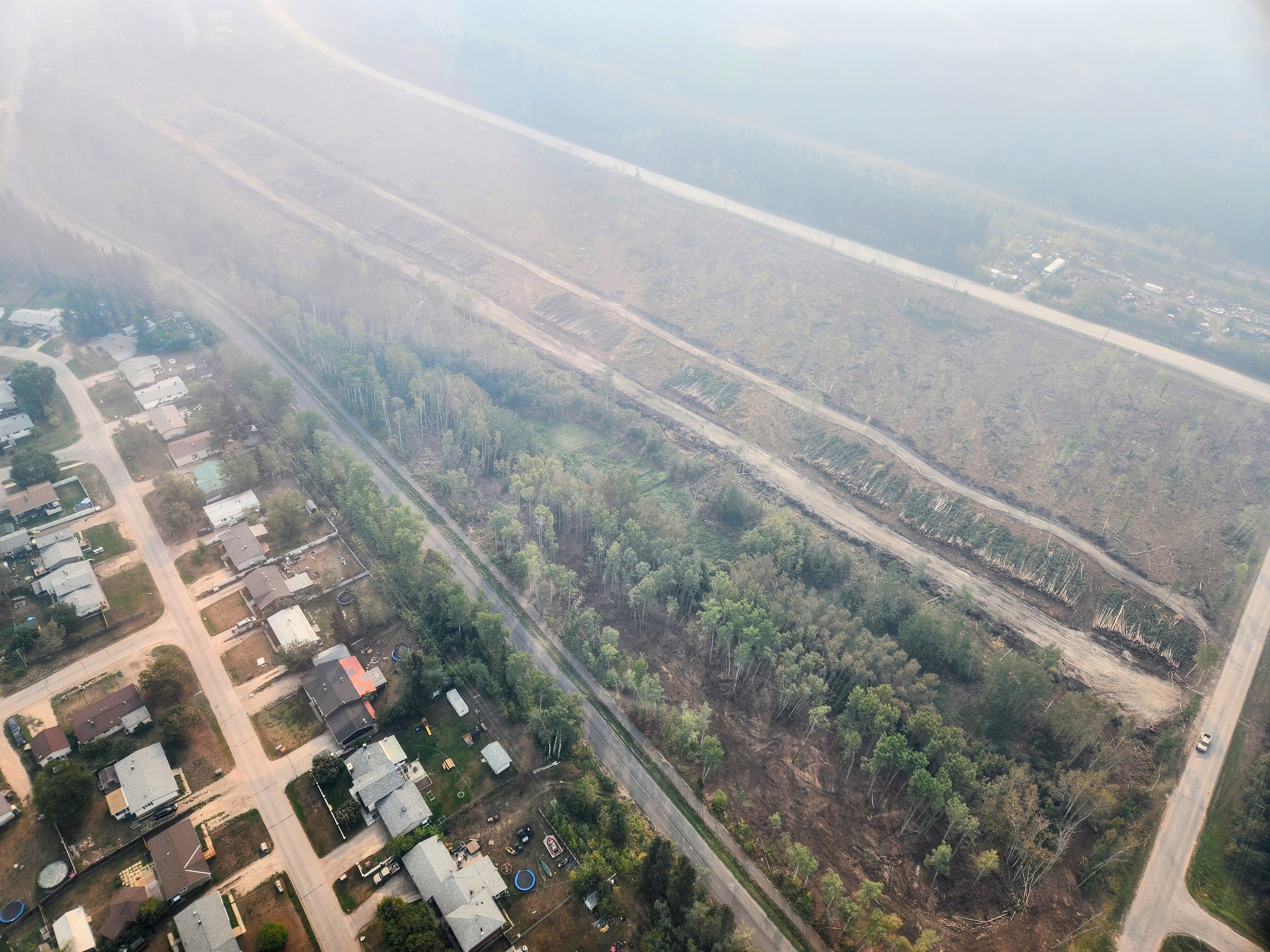 Pine Crescent and Primrose Lane, left, and the highway at the top of the picture. Photo: Town of Fort Smith