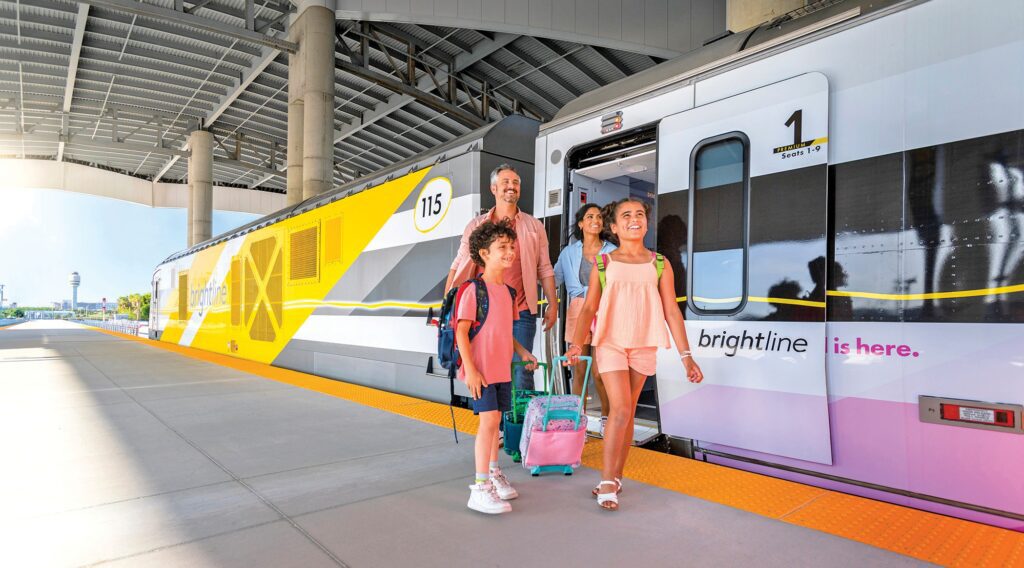 The platform of Brightline’s new Orlando station, which is scheduled to start offering service Sept. 22.