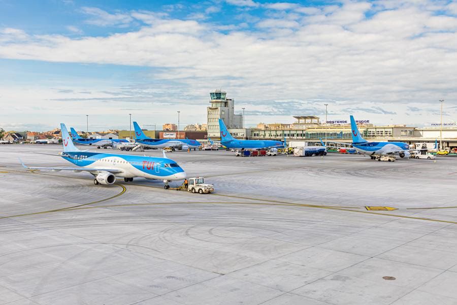 TUI Aircraft On The Ground At Ostend Airport