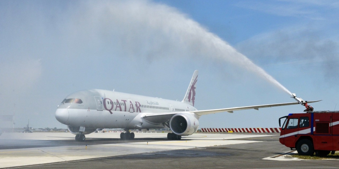 1703177525 244 thumbnail water cannon salute qatar airways - Travel News, Insights & Resources.