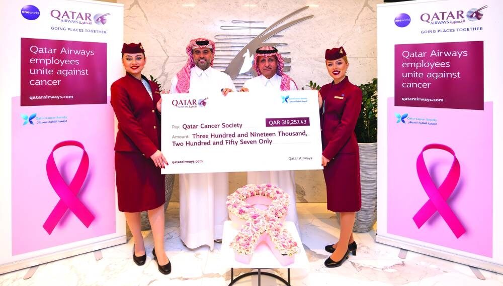 Qatar Airways employees unite against cancer raise funds for Qatar - Travel News, Insights & Resources.