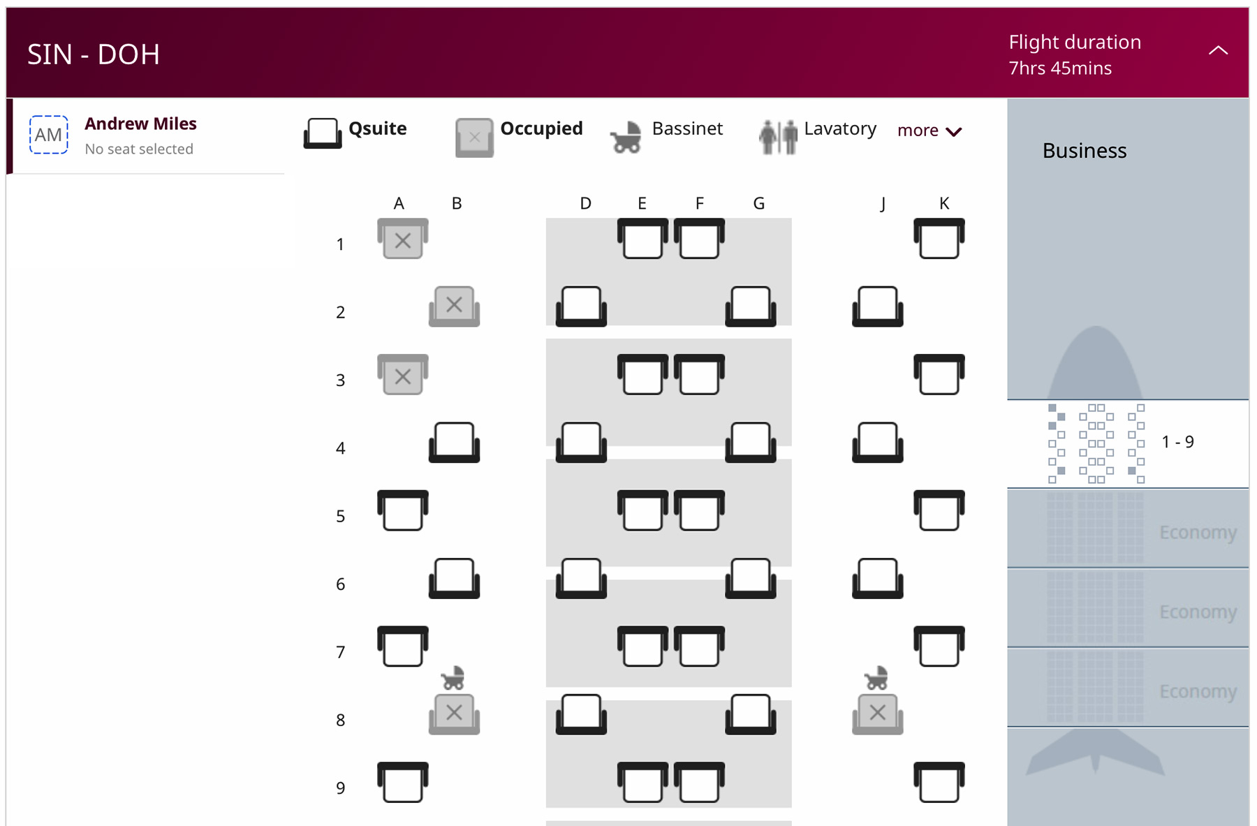 Qsuite Seat Map - Travel News, Insights & Resources.