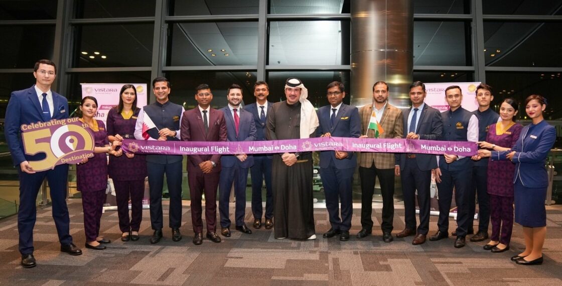 Vistara inaugurates non stop flights between Mumbai and Doha - Travel News, Insights & Resources.