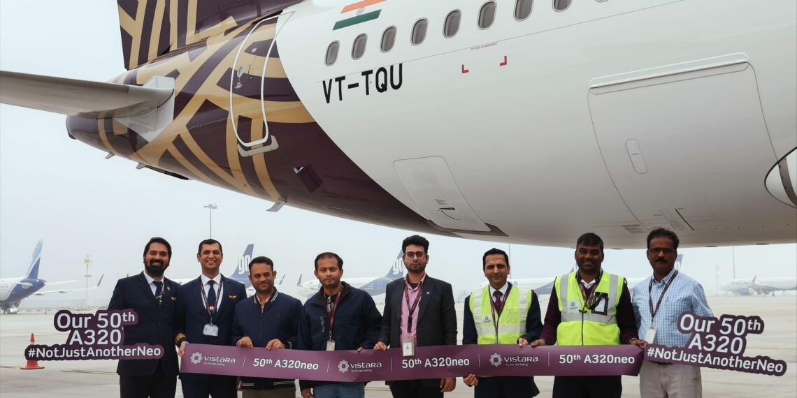 Vistara welcomes its 50th A320NEO – Tourism Breaking News - Travel News, Insights & Resources.