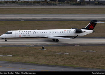 C GJHZ Air Canada Mitsubishi CRJ 900LR by Julian Waller AeroXplorer - Travel News, Insights & Resources.