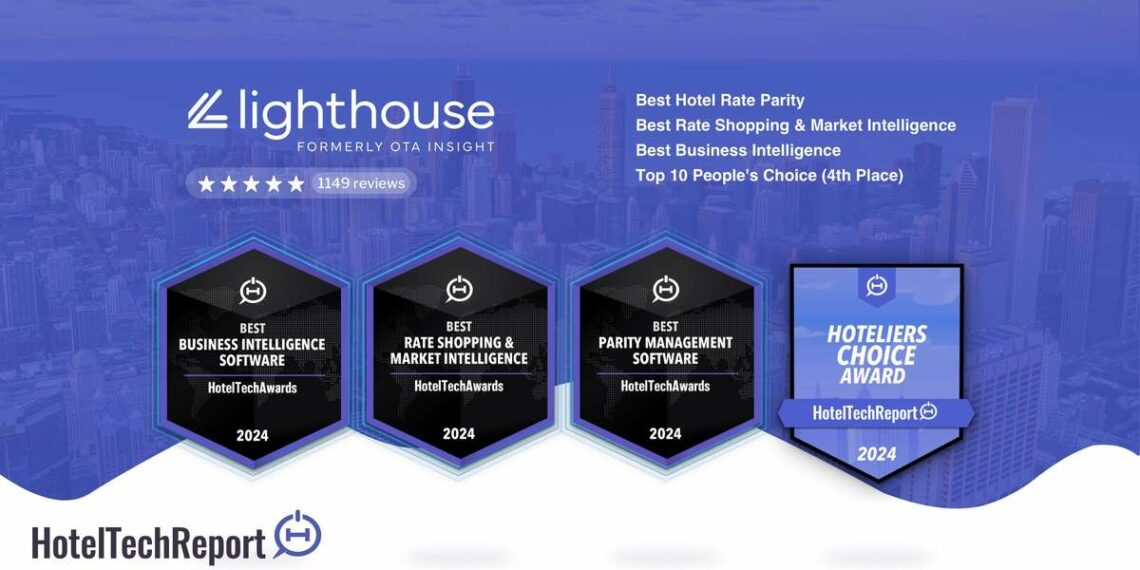 Lighthouse formerly OTA Insight wins four 2024 HotelTechAwards reinforcing leadership - Travel News, Insights & Resources.