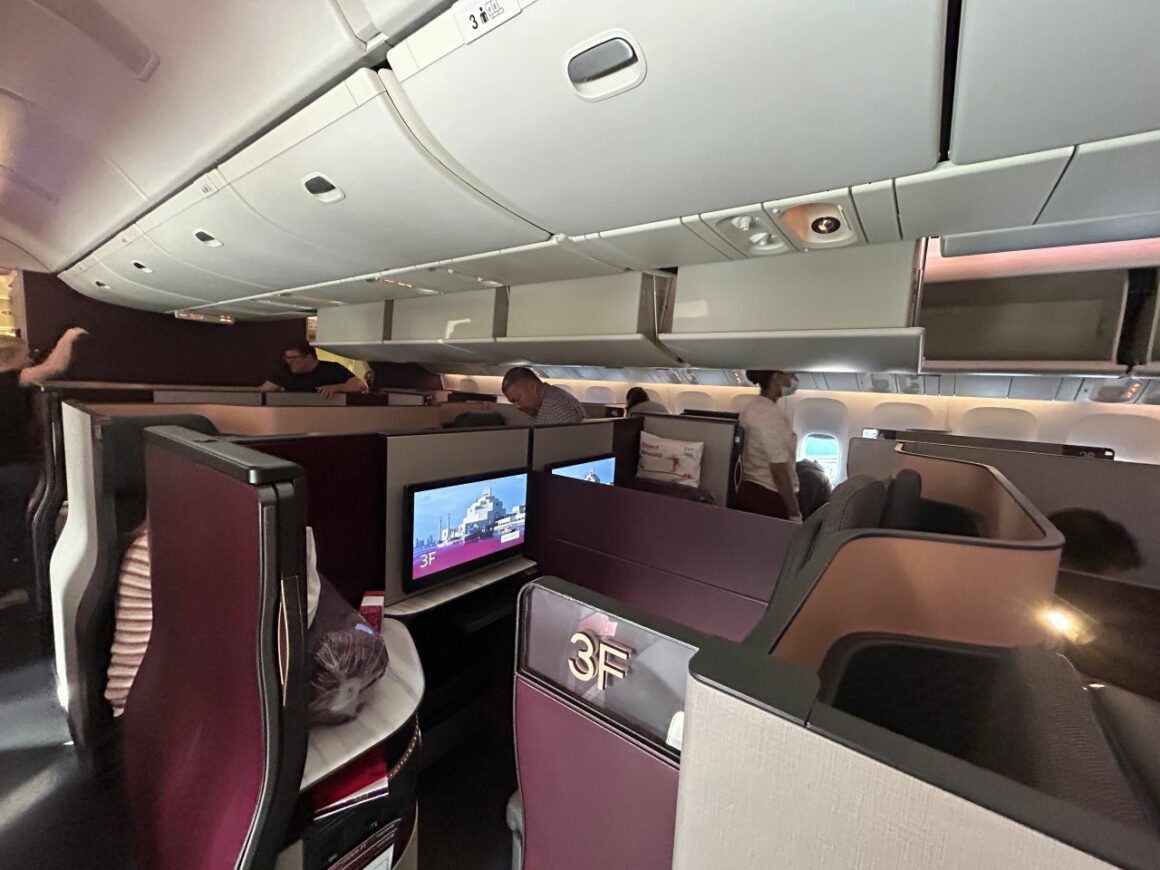 Qatar Airways B777 200LR QSuite Cabin - Travel News, Insights & Resources.