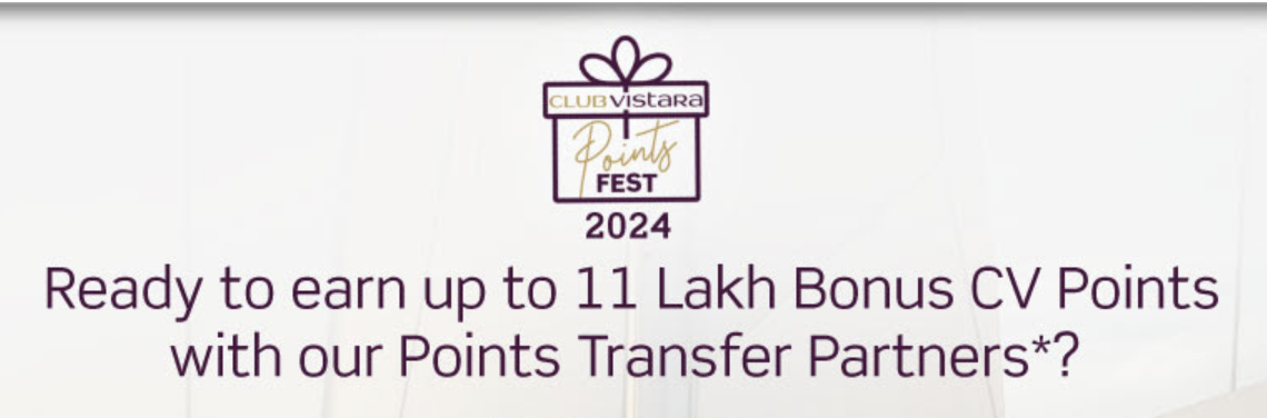 The Club Vistara Points Fest is offering up to 100000 - Travel News, Insights & Resources.