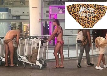 Tourists blasted for wearing nothing but tight Speedo style swimsuit at - Travel News, Insights & Resources.