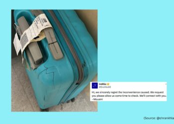 IndiGo passenger shares photo of damaged luggage airline apologises - Travel News, Insights & Resources.