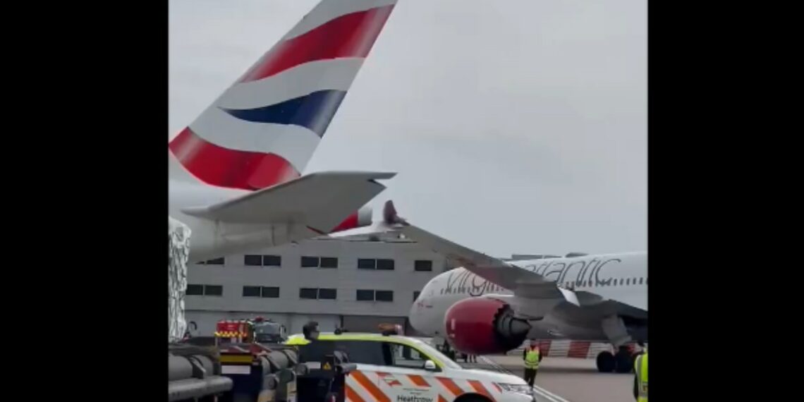 Virgin Atlantic And British Airways Passenger Planes Clip Wings At - Travel News, Insights & Resources.