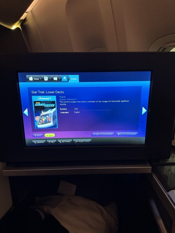 a screen on a plane