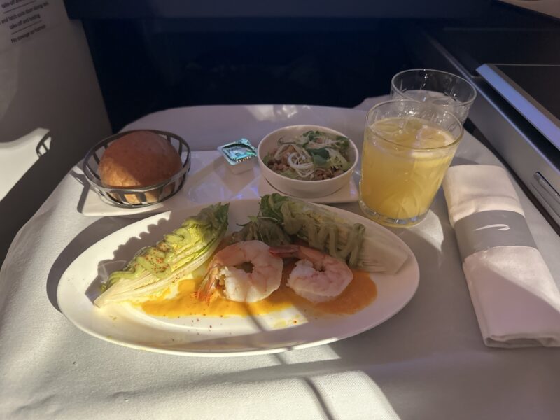 a plate of food on a table