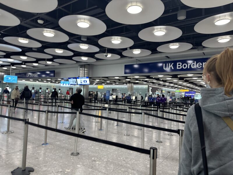 people in an airport