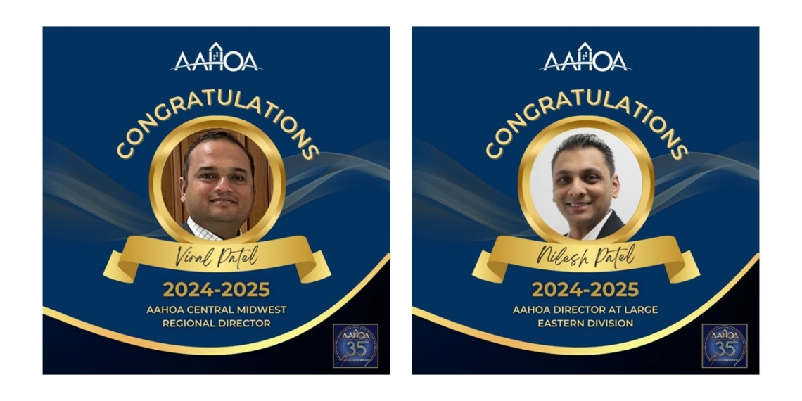 AAHOA inducts two members to board of directors for 2024 25 - Travel News, Insights & Resources.