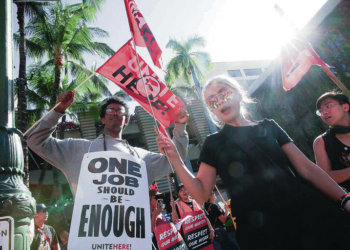 Union hotel workers rally to kick start bargaining The Garden - Travel News, Insights & Resources.