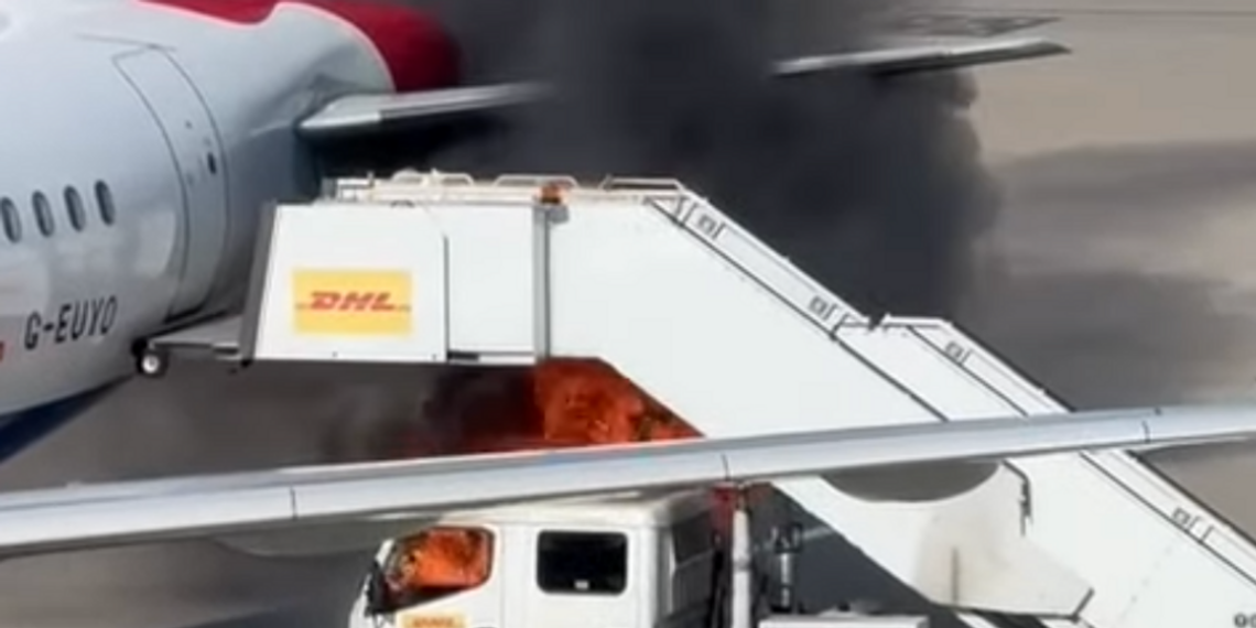 Plane engulfed in flames as stairs catch fire - Travel News, Insights & Resources.